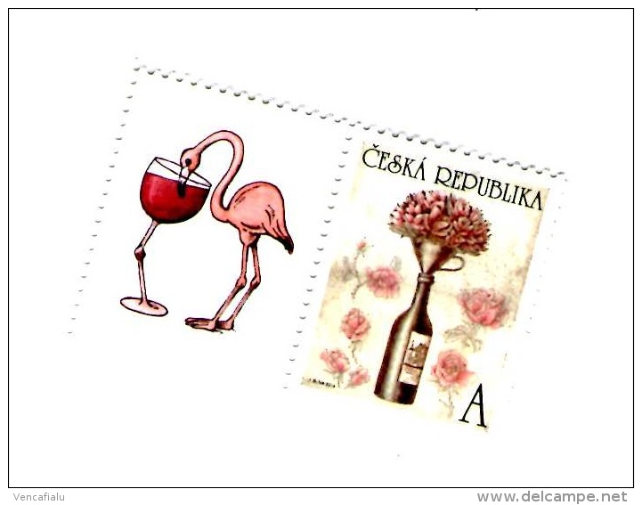 Czech Republic 2014 - Red Wine With Cupon, MNH - Flamants