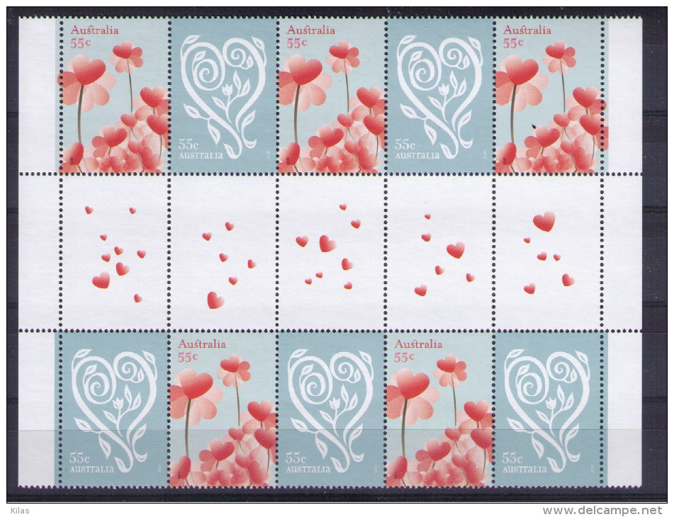 AUSTRALIA  With Love, Flowers "multiples" - Sheets, Plate Blocks &  Multiples