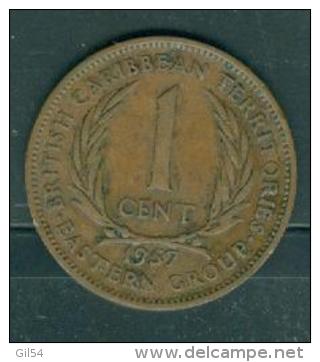 CARAIBES ORIENTALES : 1 CENT 1957  - Pieb7011 - Caribe Británica (Territorios Del)