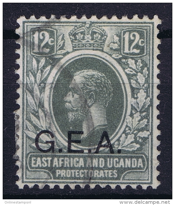 TANGANYIKA 1917 Kenya + Uganda Stamp O/ptd GEA Used Mi Nr 55 - Tanganyika (...-1932)