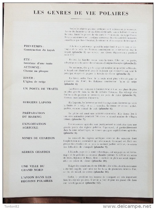 La Documentation Photographique N° 172 - Les Genres De Vie Polaires - ( Février 1957 ) . - Fichas Didácticas