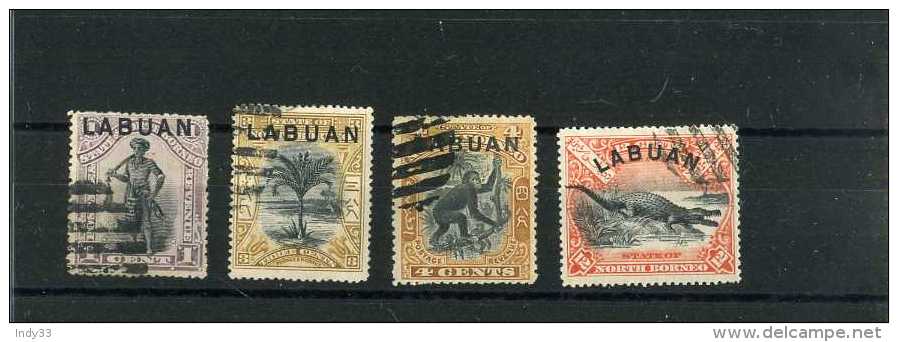 - GRANDE BRETAGNE COLONIES . TIMBRES DE LABUAN 1897/1900 . OBLITERES . - Bornéo Du Nord (...-1963)