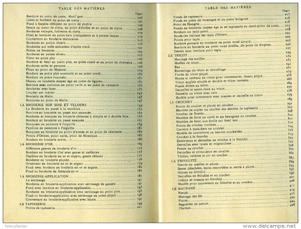 Encyclopédie Des Ouvrages De Dames Par Thérèse De Dillmont (bien Complet De Ses Planches Couleurs) - Innendekoration