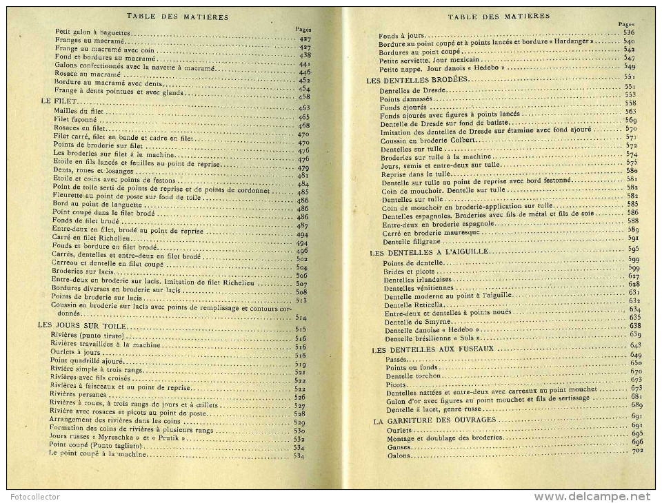 Encyclopédie Des Ouvrages De Dames Par Thérèse De Dillmont (bien Complet De Ses Planches Couleurs) - Innendekoration