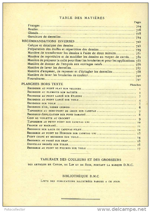 Encyclopédie Des Ouvrages De Dames Par Thérèse De Dillmont (bien Complet De Ses Planches Couleurs) - Innendekoration