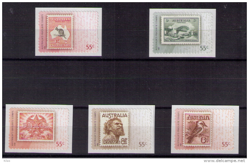 AUSTRALIA  Most Favourite Stamps "self Adhesive" - Hojas, Bloques & Múltiples