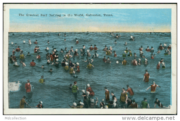 ETATS-UNIS GALVESTON / The Greatest Surf Bathing In The World / CARTE COULEUR - Galveston