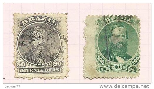 Brésil N°33, 34 Côte 26.50 Euros - Used Stamps