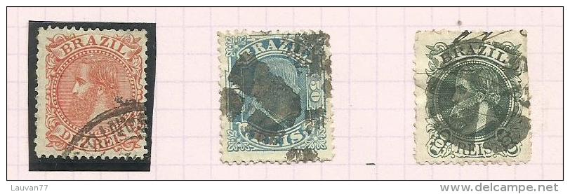 Brésil N°52 à 54 Côte 10.75 Euros - Used Stamps