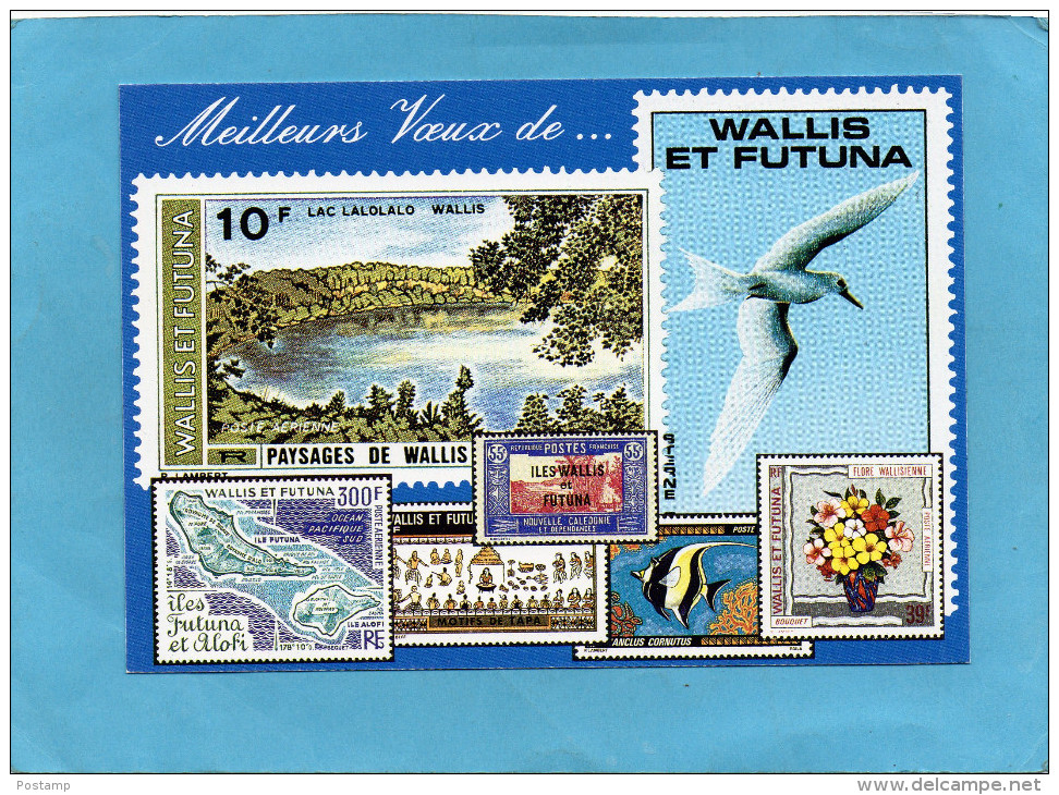 MARCOPHILIE-  WALLIS Et FUTUNA-MATA UTU -FDC "Meilleurs Voeux" Carter Illustrée Dec 1912 - Briefe U. Dokumente