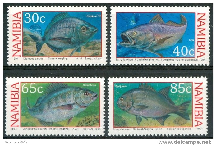 1994 Namibia Vita Marina Marine Life Pesci Fish Fische Poissons Set MNH** Qq35 - Vissen