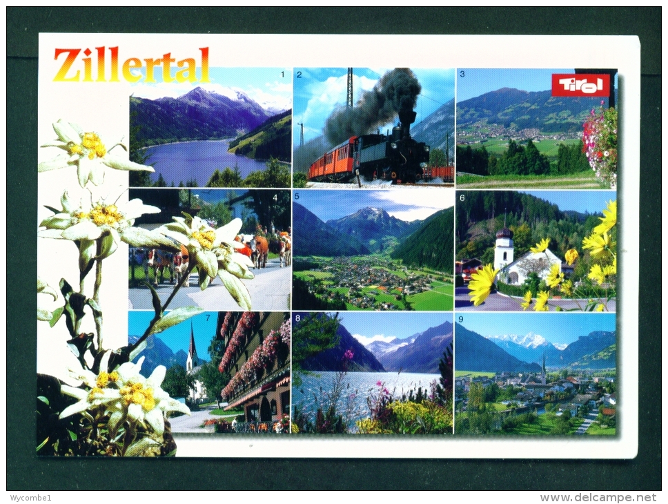 AUSTRIA  -  Zillertal  Multi View  Unused Postcard As Scan - Zillertal