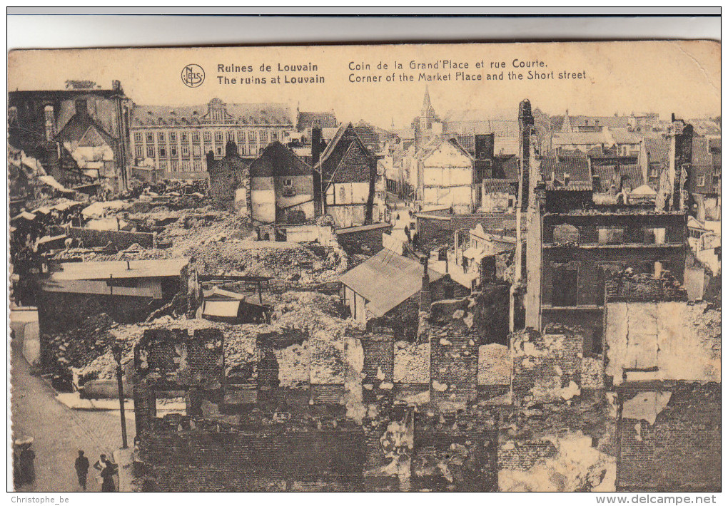 Leuven, Ruines De Louvain, Coin De La Grand'Place Et Rue Courte (pk14805) - Leuven