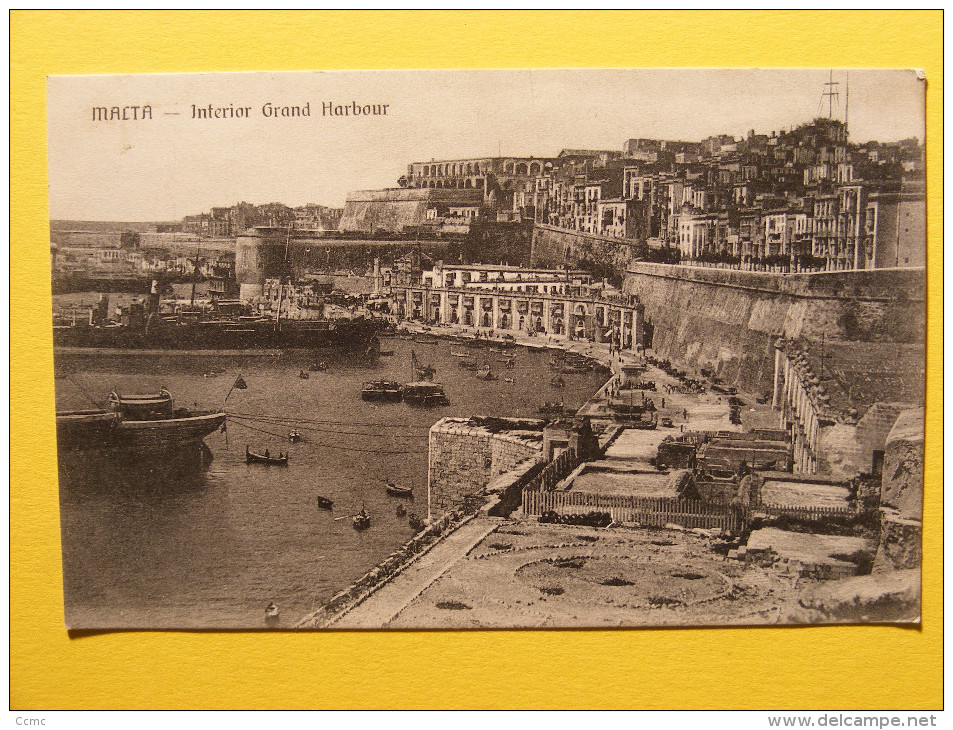 CPA Malta / Malte - Interior Grand Harbour 1915 - Malta