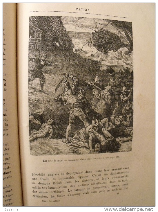 Patira. raoul de Navery. édition populaire très illustrée (Lemaître, Zier, Castelli...). sd (1890)