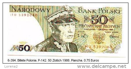 6-394. Billete Polonia. P-142. 50 Zlotych 1988. Plancha - Polonia