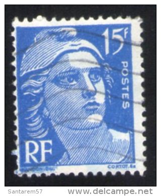 France 1951 Oblitéré Used Stamp Marianne De Gandon 15 F Outremer Y&T 886 - 1982-1990 Liberté (Gandon)