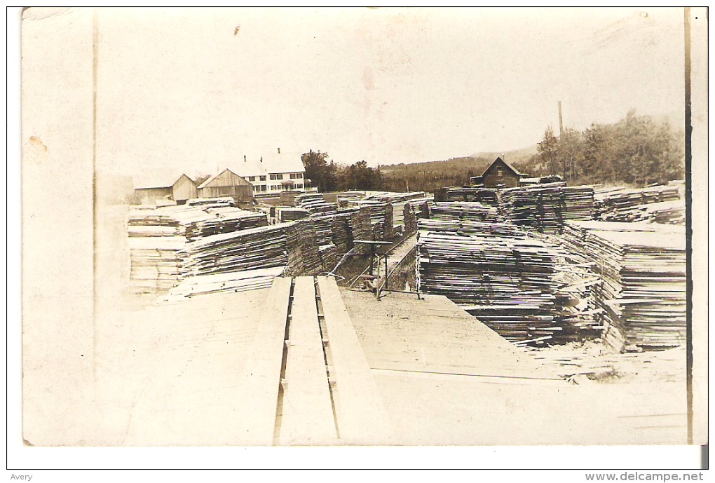 Photo An Unidentified Lumber Yard  Probably Vermont - Other & Unclassified