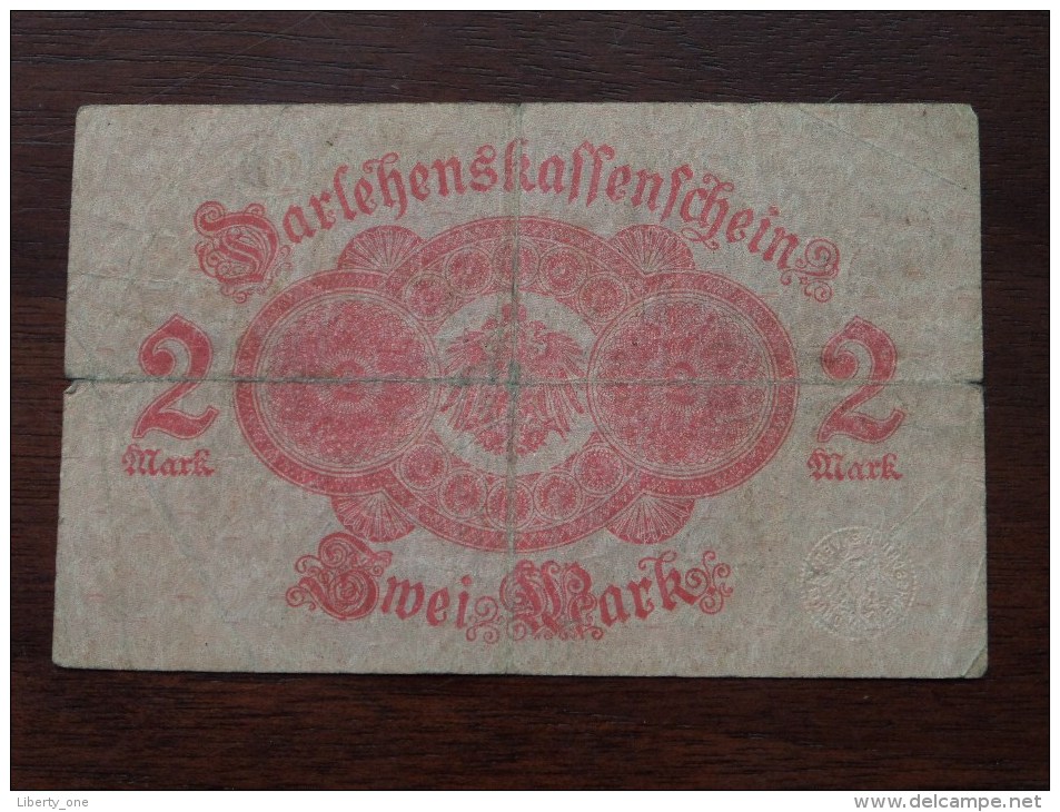 Darlehnskassenschein Zwei Mark Berlin 1914 M 394.444422 ( For Grade, Please See Photo ) ! - Altri & Non Classificati