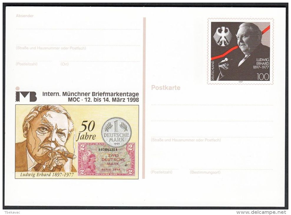 Germany 1998, Illustrated Postal Stationery "Philatelic Exhibition In Munchen", Ref.bbzg - Illustrated Postcards - Mint