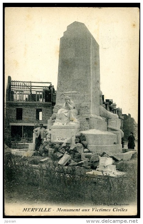 Cpa Du 59 Merville Monument Aux Victimes Civiles    JUI22 - Merville