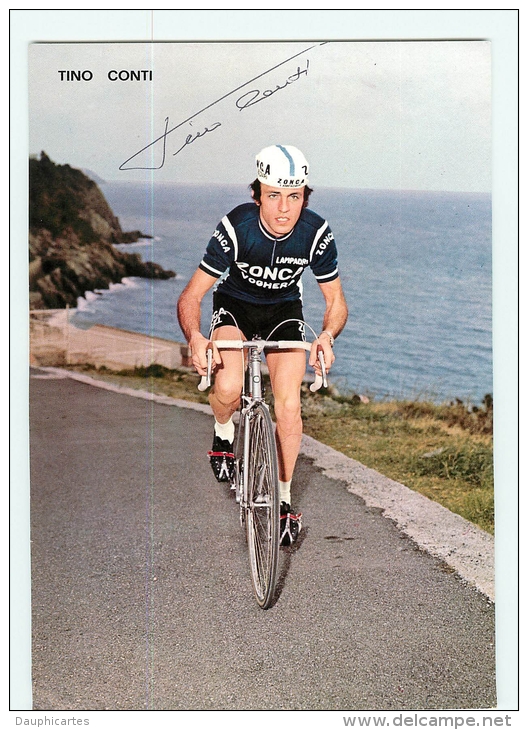 Tino CONTI - Autographe Manuscrit - Equipe  ZONCA Voghera 1973  - 2 Scans - Cycling