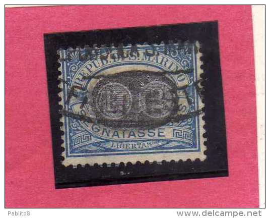 SAN MARINO 1931 SEGNATASSE TASSE DUE TAXE MASCHERINE SOPRASTAMPATO LIRE  2 SU  CENT. 30 TIMBRATO USED - Postage Due