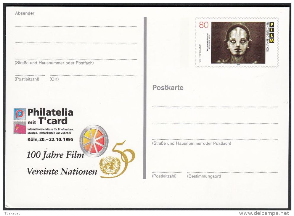 Germany 1995, Illustrated Postal Stationery "Philatelic Exhibition In Koln", Ref.bbzg - Geïllustreerde Postkaarten - Ongebruikt