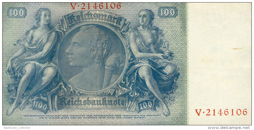 Deutschland, Germany - 100 Reichsmark, Ro. 176 B , ( Serie B/V ) 1936 - 1948 ! - 100 Reichsmark