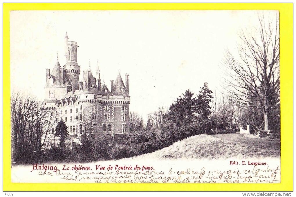 * Antoing - Tournai (Hainaut - La Wallonie) * (Edit E. Lespinne) Chateau, Kasteel, Vue De L'entrée Du Parc, Rare, TOP - Antoing