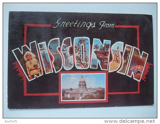 G84 Postcard Greetings From Wisconsin - Milwaukee