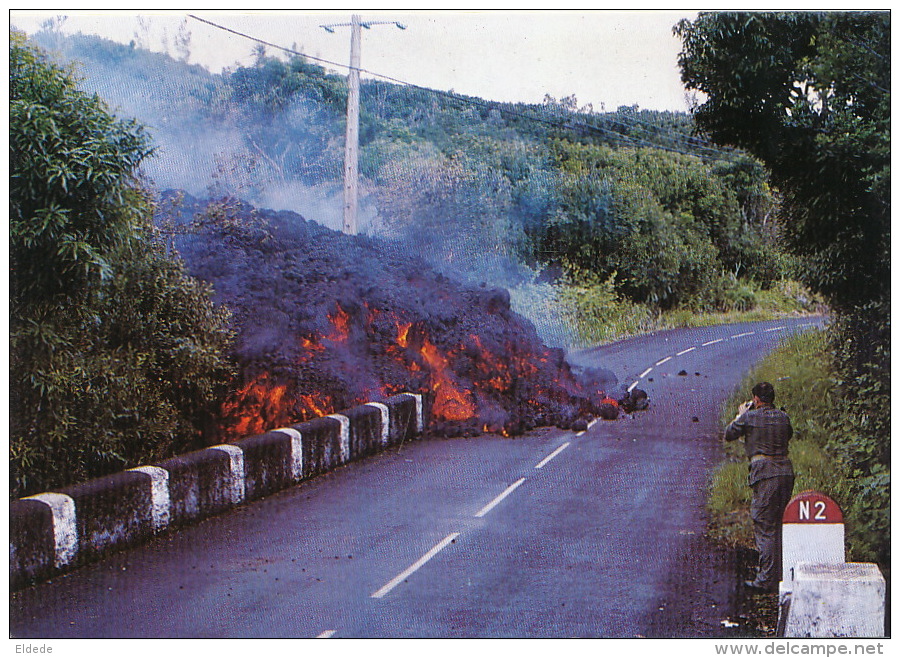 St Philippe Coulée Volcanique Mars 1986 Eruption La Fournaise Au Profit Des Sinistrés - Autres & Non Classés