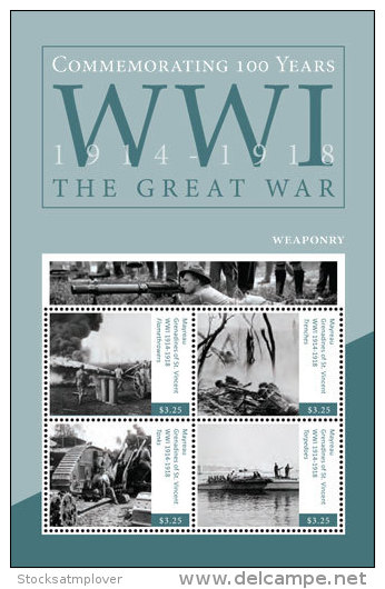 Mayreau  Grenadines Of St. Vincent-2014-War-WWI - St.Vincent E Grenadine