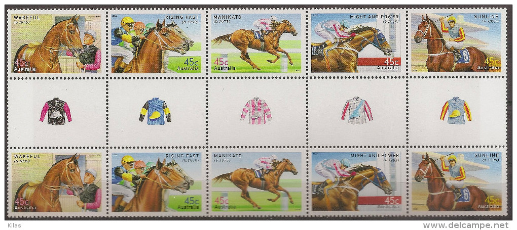 AUSTRALIA Horse Sports "multiples" - Sheets, Plate Blocks &  Multiples