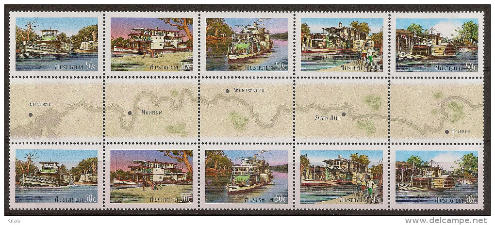 AUSTRALIA River Murray "multiples" - Sheets, Plate Blocks &  Multiples