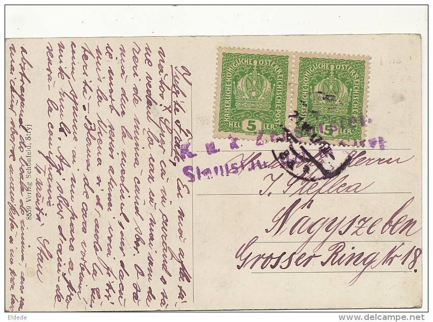 Stryj C.K. Poczta  K.K. Postamt P. Used Austria 8559 Schonfeld - Ukraine