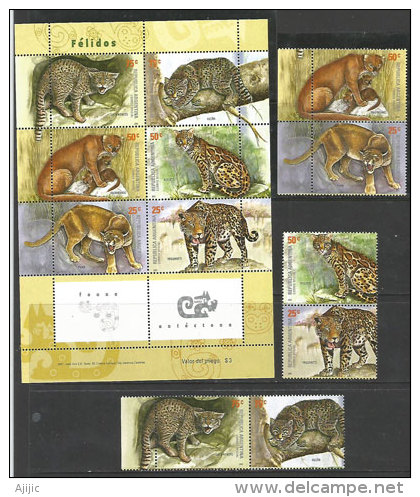 Les Félins D'Argentine (Puma,Jaguar,Ocelot,Kodkod,Chat Sauvage,etc) Série + BF Neufs **  Côte 30,00 &euro; - Unused Stamps