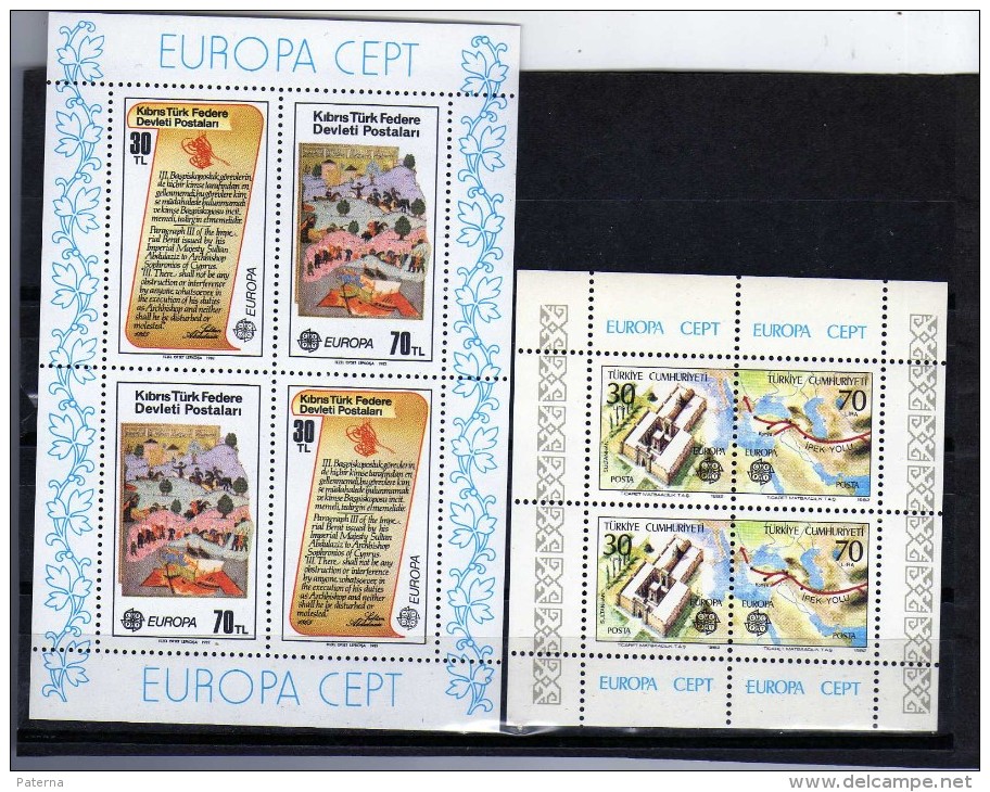 R 611  2  HB Turkia  Tema Europa ,nuevo Con Goma No Fijasellos - Unused Stamps