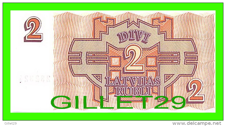 BILLETS DE LETTONIE - DIVI 2 LATVIJAS RUBLI - No SL 232324, 1992 - BILLET NEUF - - Lettland