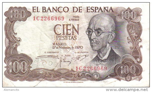 BILLETE 100 PESETAS 1970- MANUEL DE FALLAS - 100 Pesetas