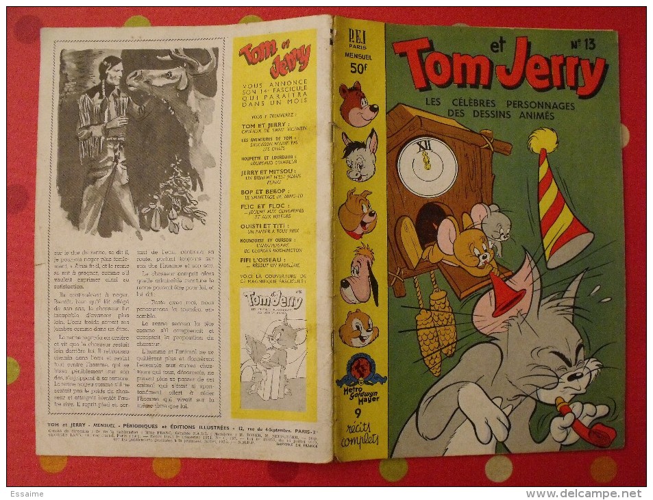 Tom Et Jerry N° 13. Mensuel. 1954. PEI Paris - Andere Magazine