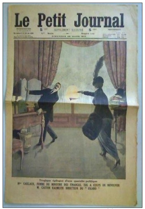 Le Petit Journal, Tragique épilogue D´une Querelle Politique, 29 Mars 1914, Dernière Page Les élèves De L´école - Le Petit Journal