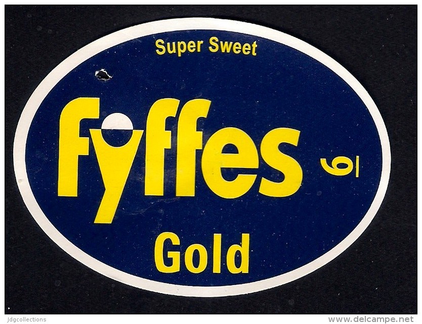 # PINEAPPLE FYFFES GOLD Calibre 6 Fruit Tag Balise Etiqueta Anhanger Ananas Pina Costa Rica - Fruits & Vegetables