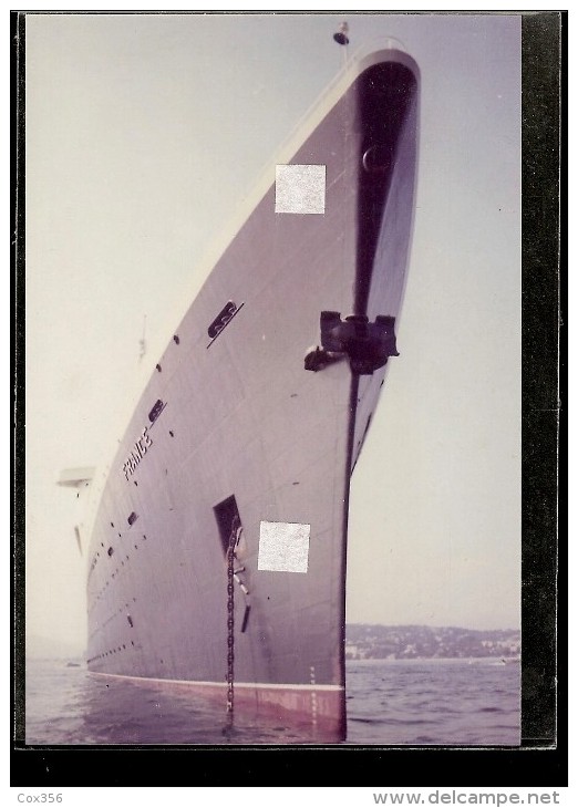 PHOTO Du PAQUEBOT " FRANCE "la PROUE     ( Compagnie Générale Transatlantique ) - Otros & Sin Clasificación