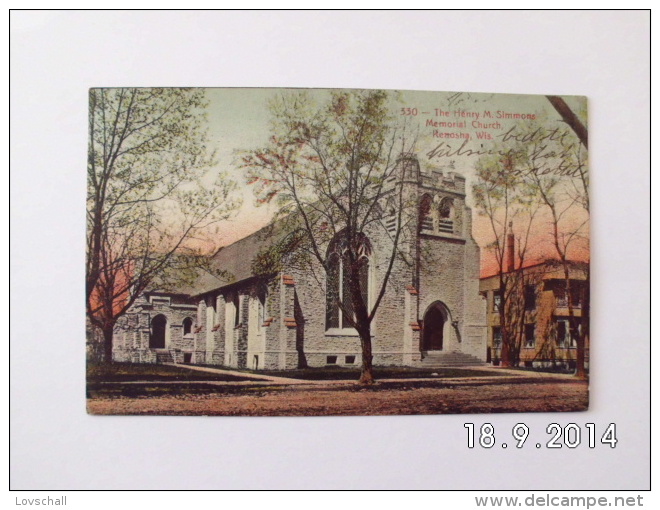 Kenosha. - The HenrySimmons Memorial Church. (1 - 9 - 1909) - Kenosha