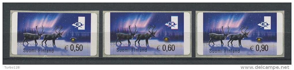 FINLANDE 2000 DISTRIBUTEURS N° 31 Série Complète ** Neufs = MNH Superbes Faune Rennes Animaux Fauna - Unused Stamps