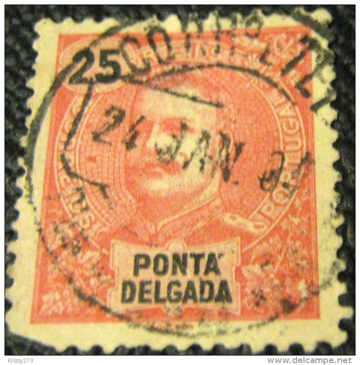 Ponta Delgada 1905 King Carlos I 25r - Used - Ponta Delgada