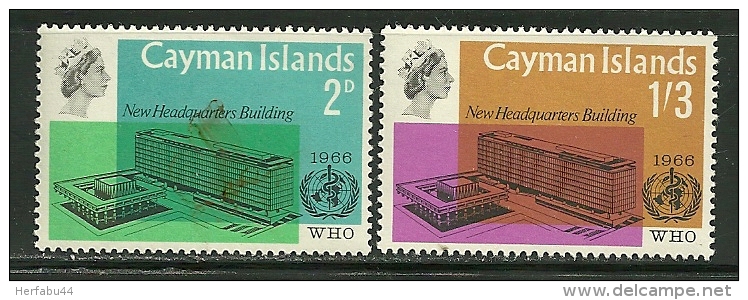 Cayman Islands      "WHO"    Set    SC# 184-85  MNH** - Iles Caïmans