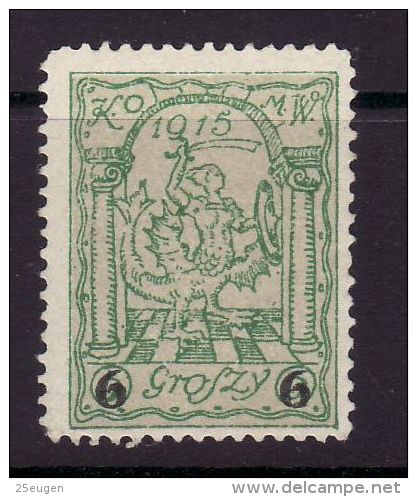 POLAND MUNICIPAL POST WARSAW 1915  MICHEL NO: 8b  MNH - Ungebraucht