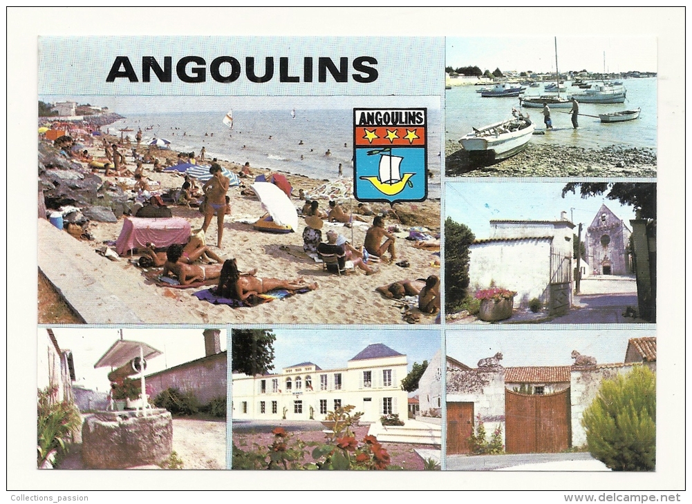 Cp, 17, Angoulins, Multi-Vues, écrite - Angoulins